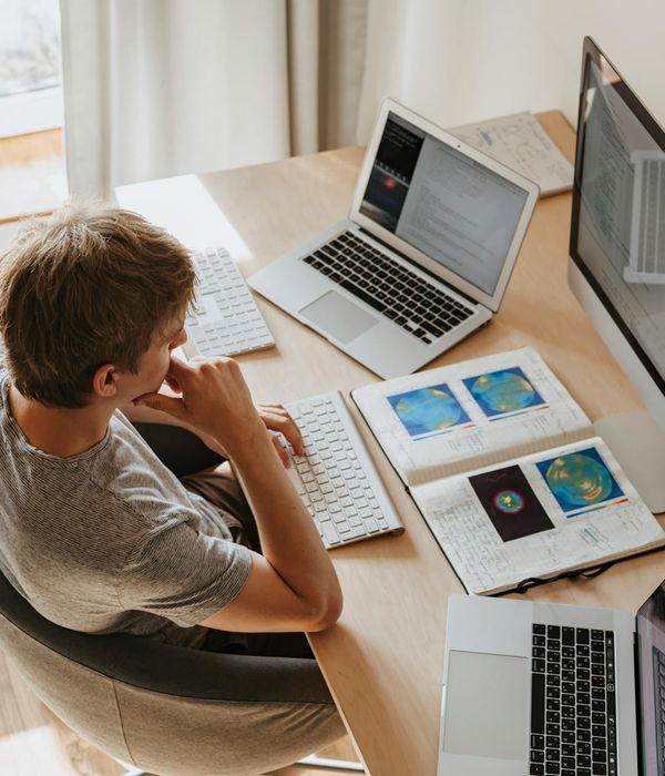 Modern web development workspace with coding interface